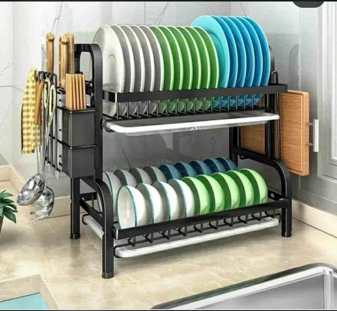 Two step plate rack